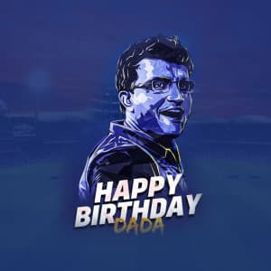 Sourav Ganguly Birthday ad post