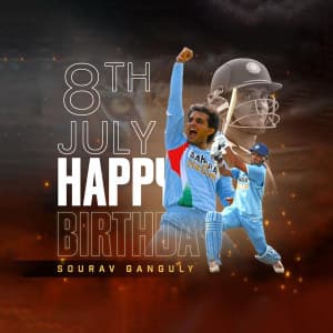 Sourav Ganguly Birthday greeting image