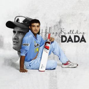 Sourav Ganguly Birthday marketing poster