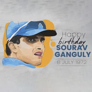 Sourav Ganguly Birthday event advertisement