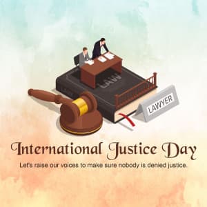 International Justice Day ad post