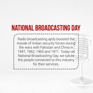 National Broadcasting Day advertisement banner