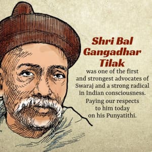 Bal Gangadhar Tilak Punyatithi graphic