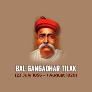 Bal Gangadhar Tilak Punyatithi creative image