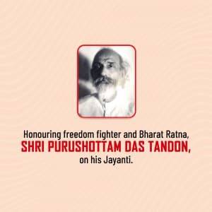 Purushottam Das Tandon Jayanti graphic