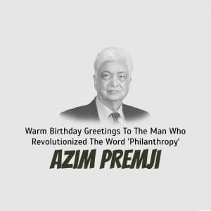 Azim Premji | Birthday advertisement banner