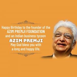 Azim Premji | Birthday greeting image