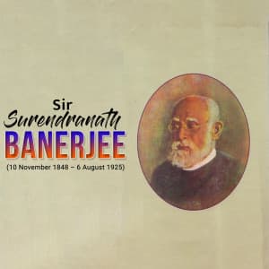 Sir Surendranath Banerjee Punyatithi whatsapp status poster