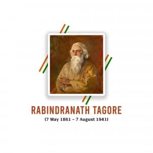 Rabindranath Tagore Punyatithi marketing poster
