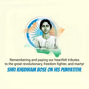 Khudiram Bose Punyatithi creative image