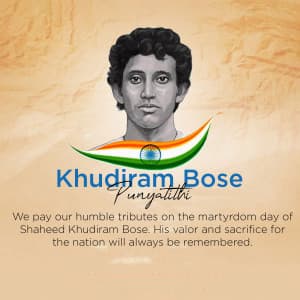 Khudiram Bose Punyatithi Facebook Poster