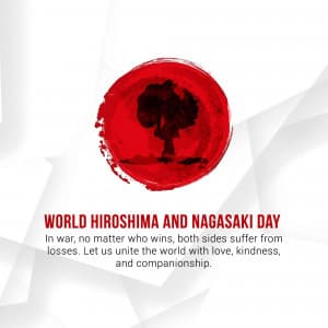 World Hiroshima and Nagasaki Day marketing poster