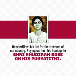 Khudiram Bose Punyatithi poster Maker