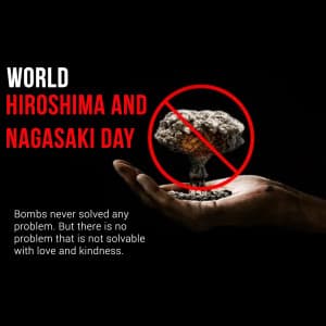 World Hiroshima and Nagasaki Day marketing flyer