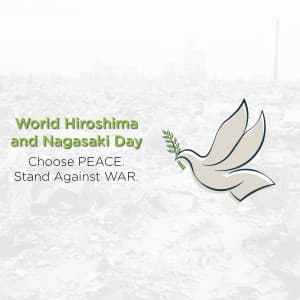 World Hiroshima and Nagasaki Day poster Maker