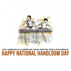 National Handloom Day marketing flyer