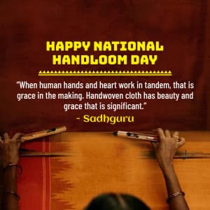 National Handloom Day poster Maker