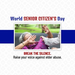 World Senior Citizen’s Day advertisement banner