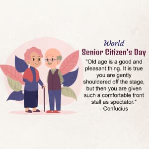 World Senior Citizen’s Day greeting image