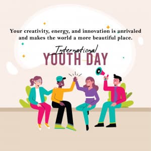 International Youth Day advertisement banner