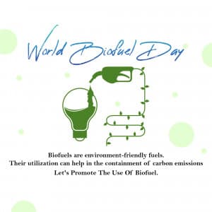 World Biofuel Day Facebook Poster