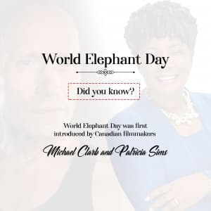 World Elephant Day graphic