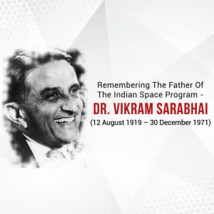 Vikram Sarabhai Jayanti Facebook Poster