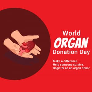 World Organ Donation Day whatsapp status poster