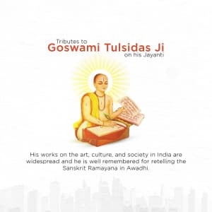 Tulsidas Jayanti marketing flyer