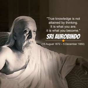 Sri Aurobindo Jayanti illustration