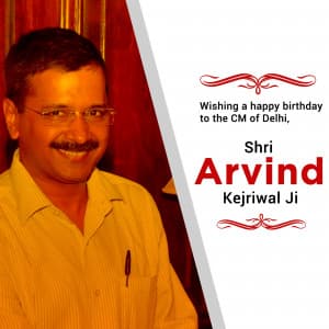 Arvind Kejriwal | Birthday flyer