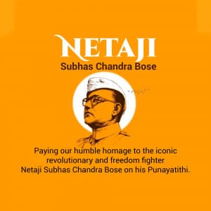 Subhas Chandra Bose Punyatithi graphic