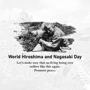 World Hiroshima and Nagasaki Day Facebook Poster