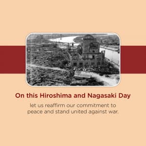 World Hiroshima and Nagasaki Day event advertisement