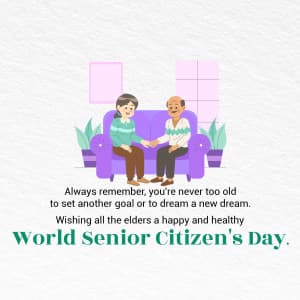 World Senior Citizen’s Day marketing poster