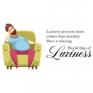 World Day of Laziness advertisement banner