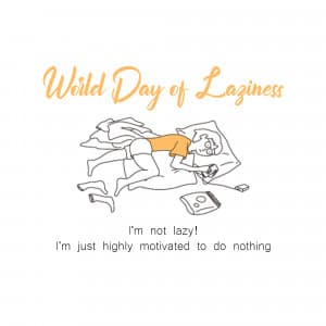 World Day of Laziness marketing flyer
