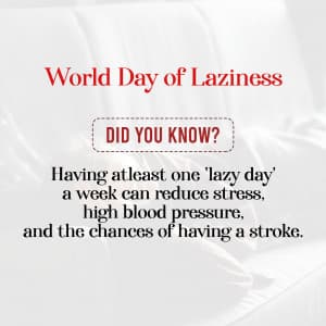 World Day of Laziness creative image