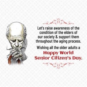 World Senior Citizen’s Day marketing flyer