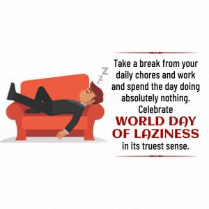 World Day of Laziness Facebook Poster