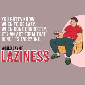 World Day of Laziness marketing poster