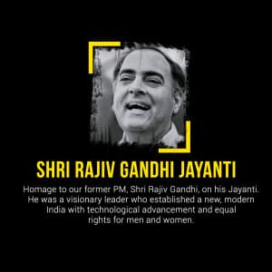 Rajiv Gandhi Jayanti creative image