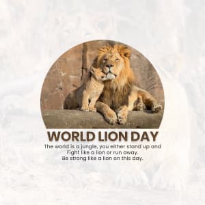 World Lion Day marketing poster