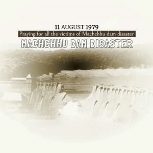 Machchhu Dam Disaster Remembrance Day advertisement banner