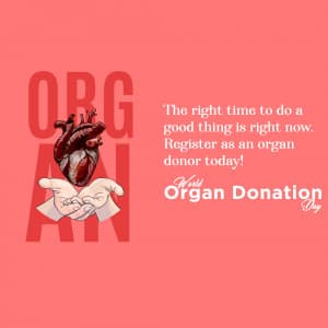 World Organ Donation Day marketing poster