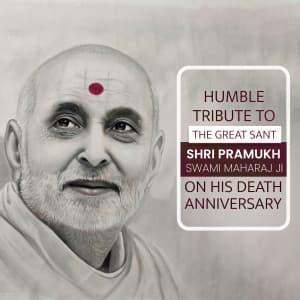 Pramukh Swami Maharaj Punyatithi creative image