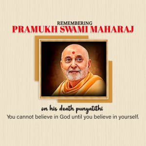 Pramukh Swami Maharaj Punyatithi poster Maker