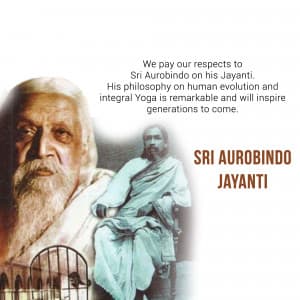 Sri Aurobindo Jayanti flyer