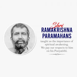 Sri Ramakrishna Punyatithi Facebook Poster