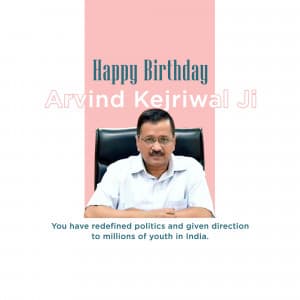 Arvind Kejriwal | Birthday event poster